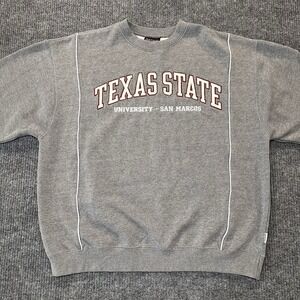 Vintage‎ Texas State San Marcos Pullover Sweater Adult Size XL Gray